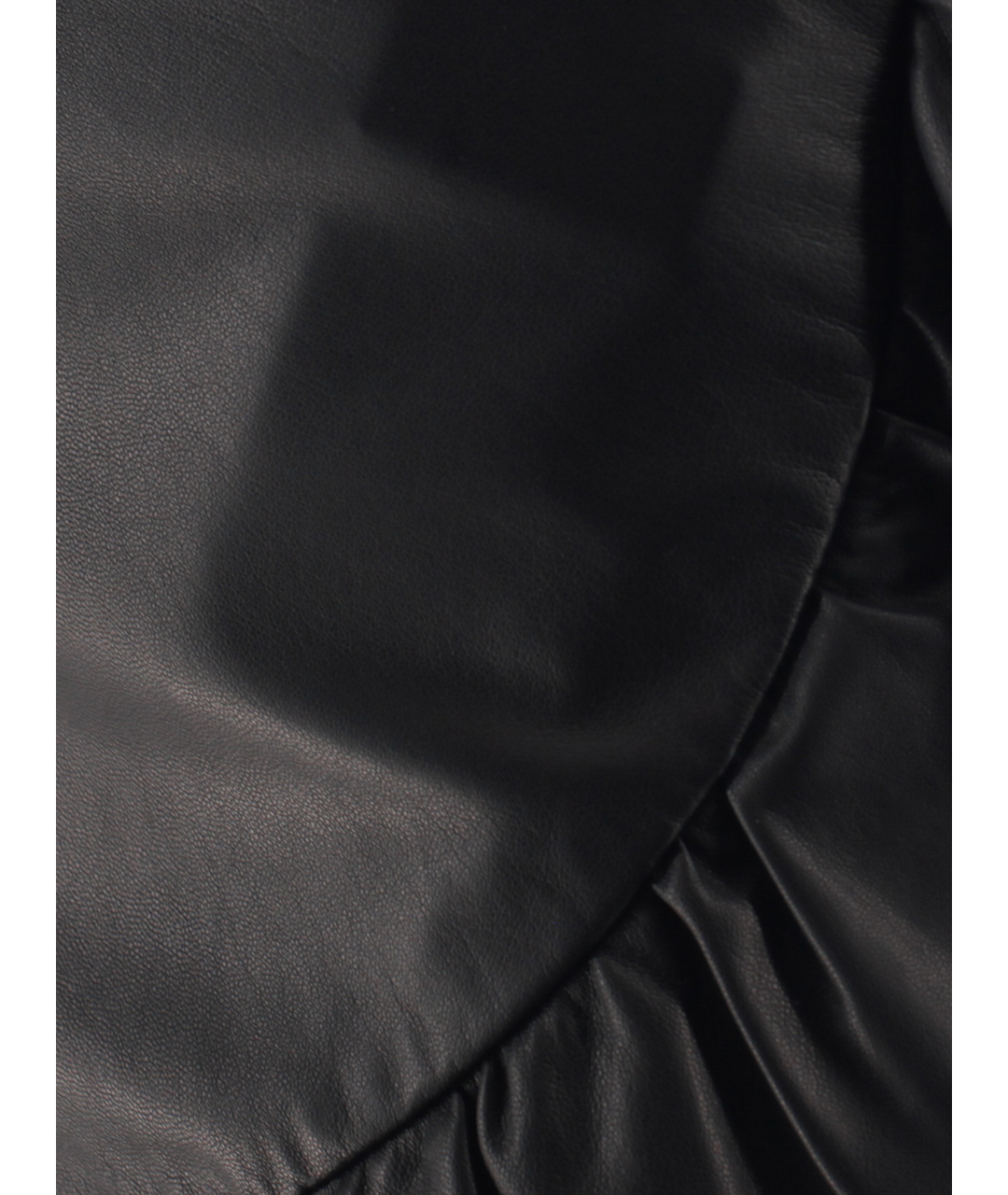 SIMONETTA RAVIZZA Черная кожаная юбка мини, фото 4