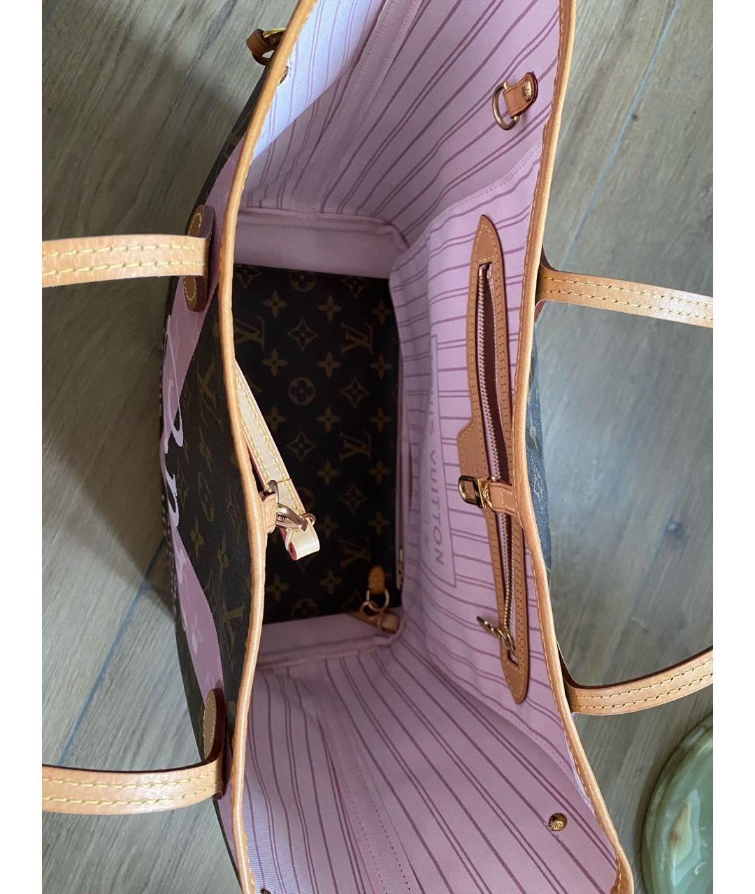 LOUIS VUITTON PRE-OWNED Коричневая сумка тоут, фото 5