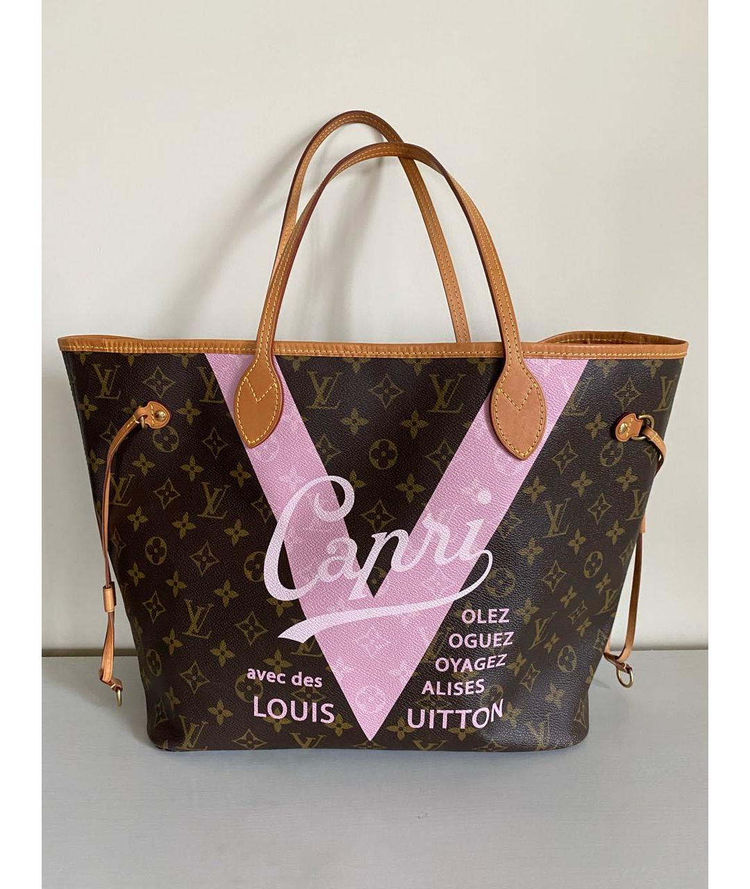 LOUIS VUITTON PRE-OWNED Коричневая сумка тоут, фото 8