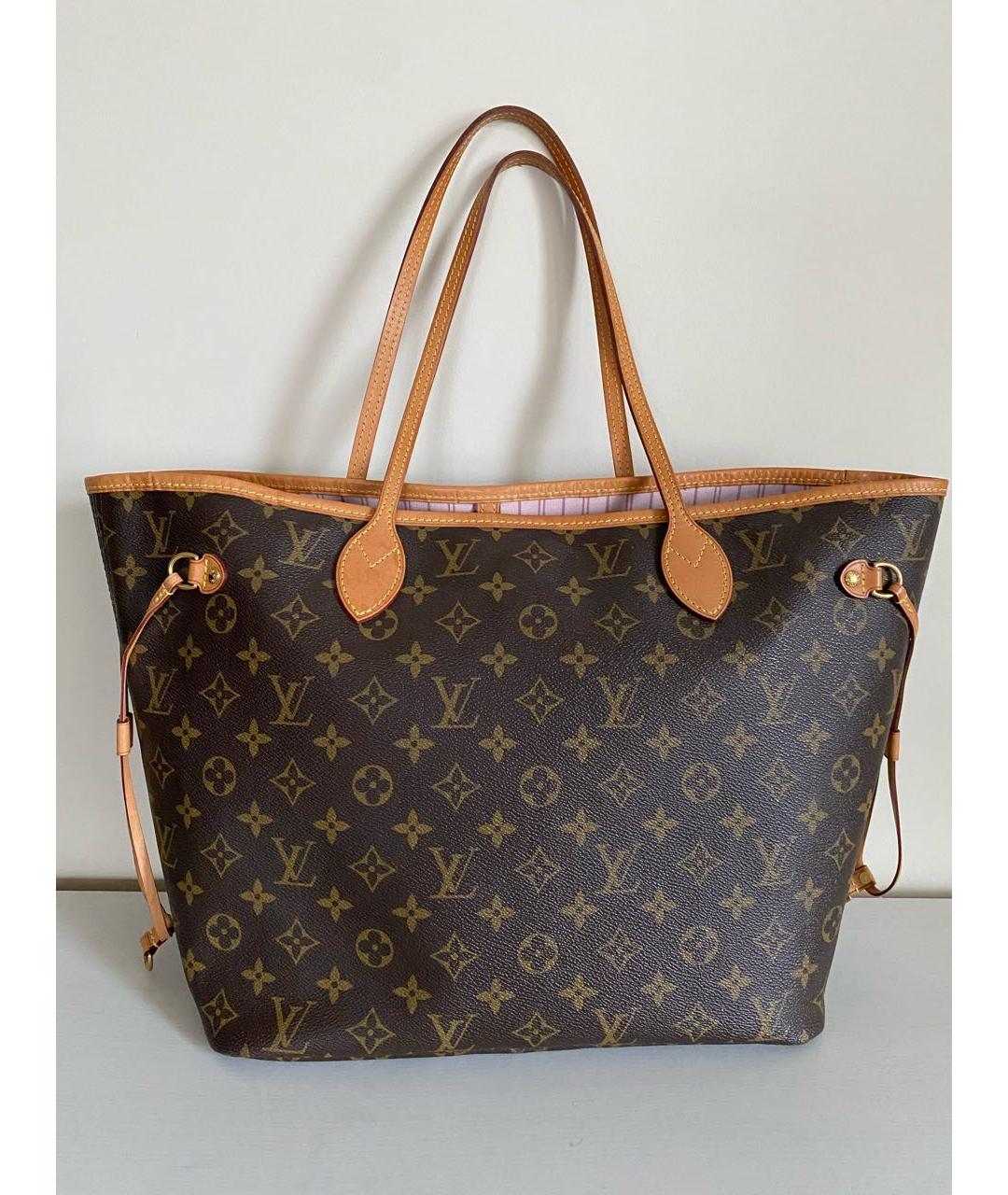 LOUIS VUITTON PRE-OWNED Коричневая сумка тоут, фото 3