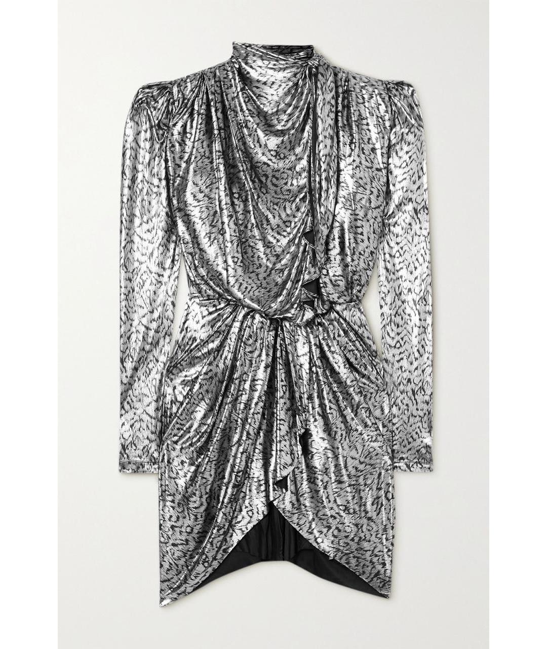 ISABEL MARANT Серебряное коктейльное платье, фото 3