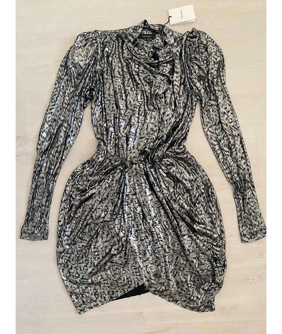 ISABEL MARANT Серебряное коктейльное платье, фото 4