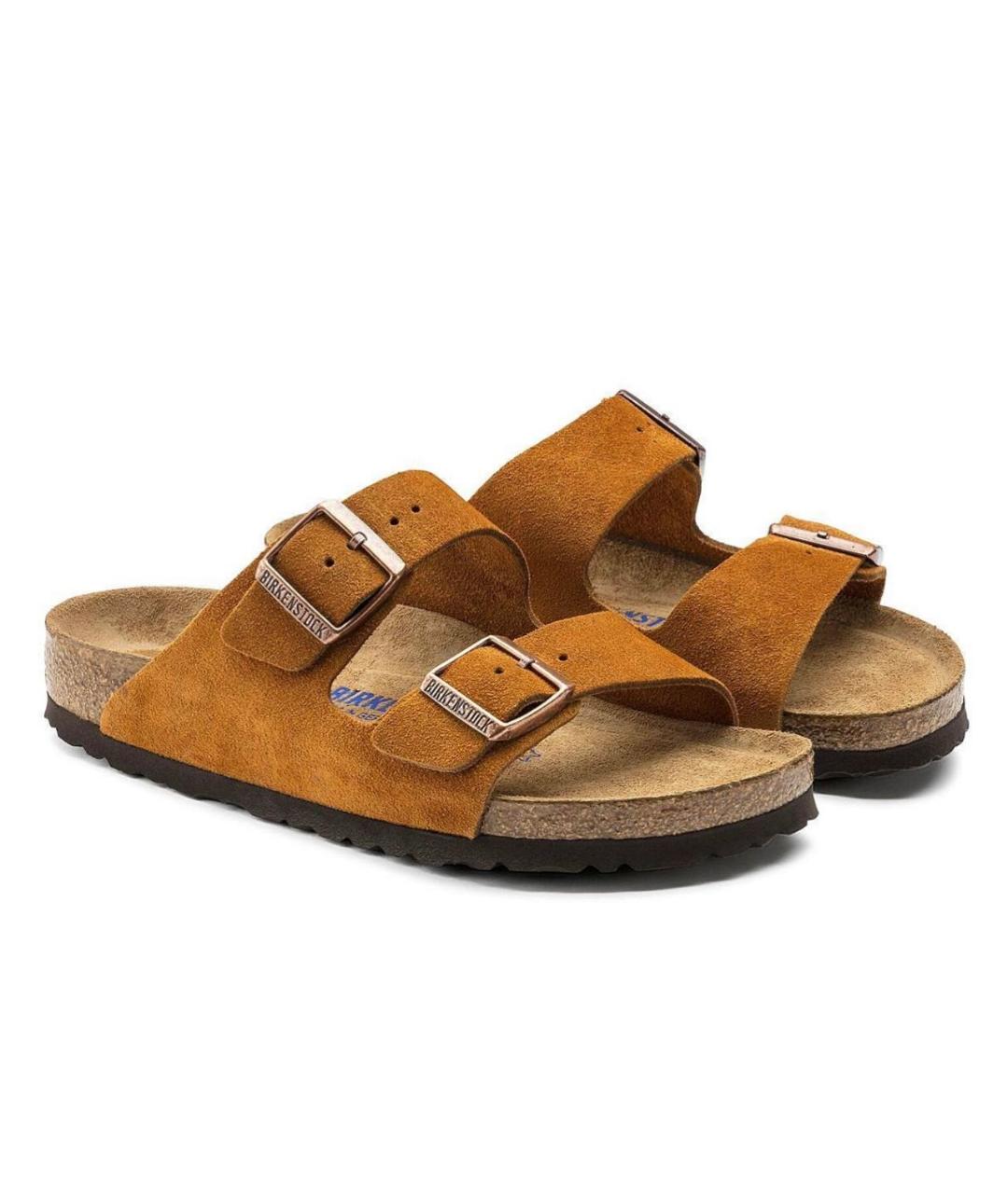 BIRKENSTOCK Коричневые замшевые сандалии, фото 2