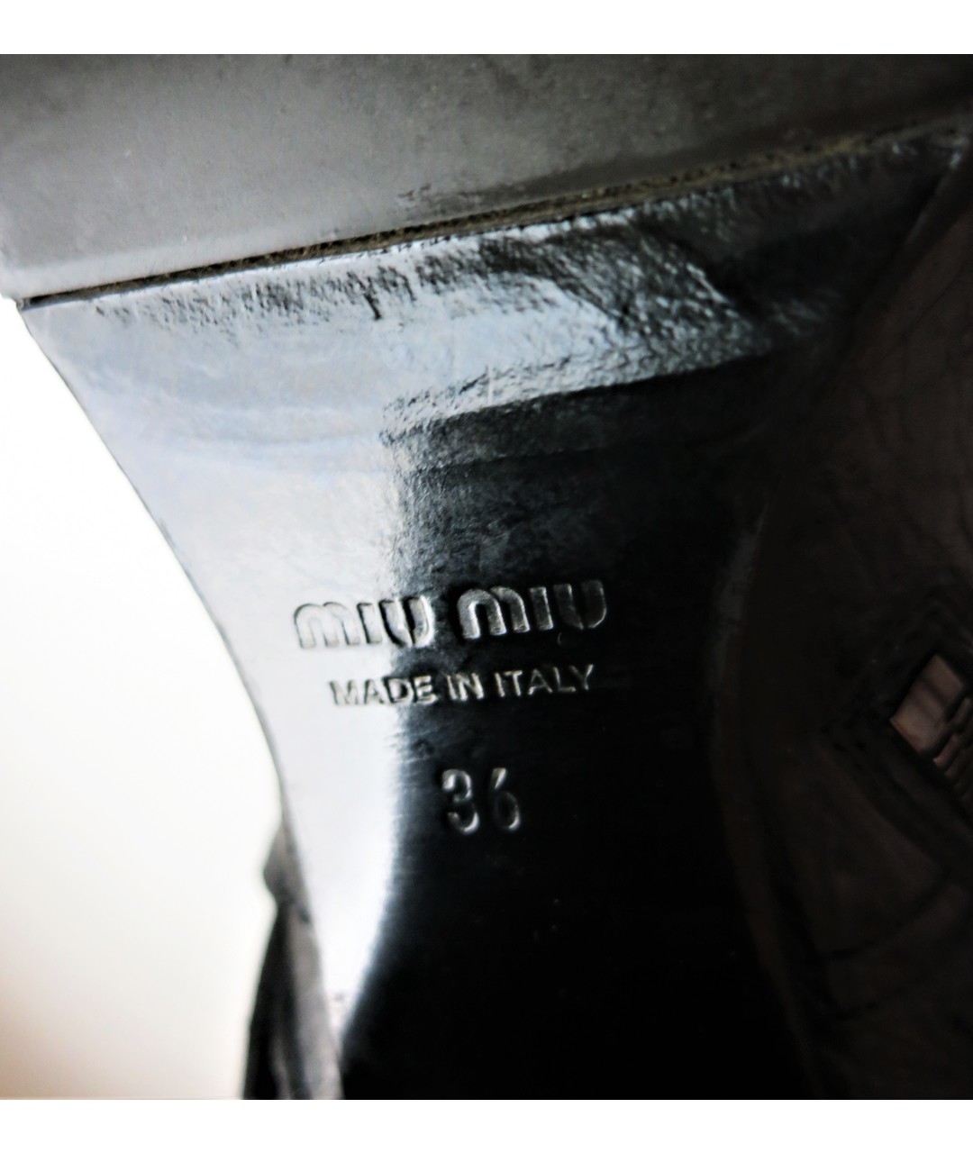 MIU MIU Черные кожаные ботильоны, фото 6