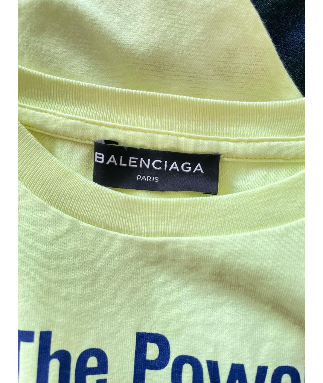 BALENCIAGA Желтый хлопковый детская футболка / топ, фото 3