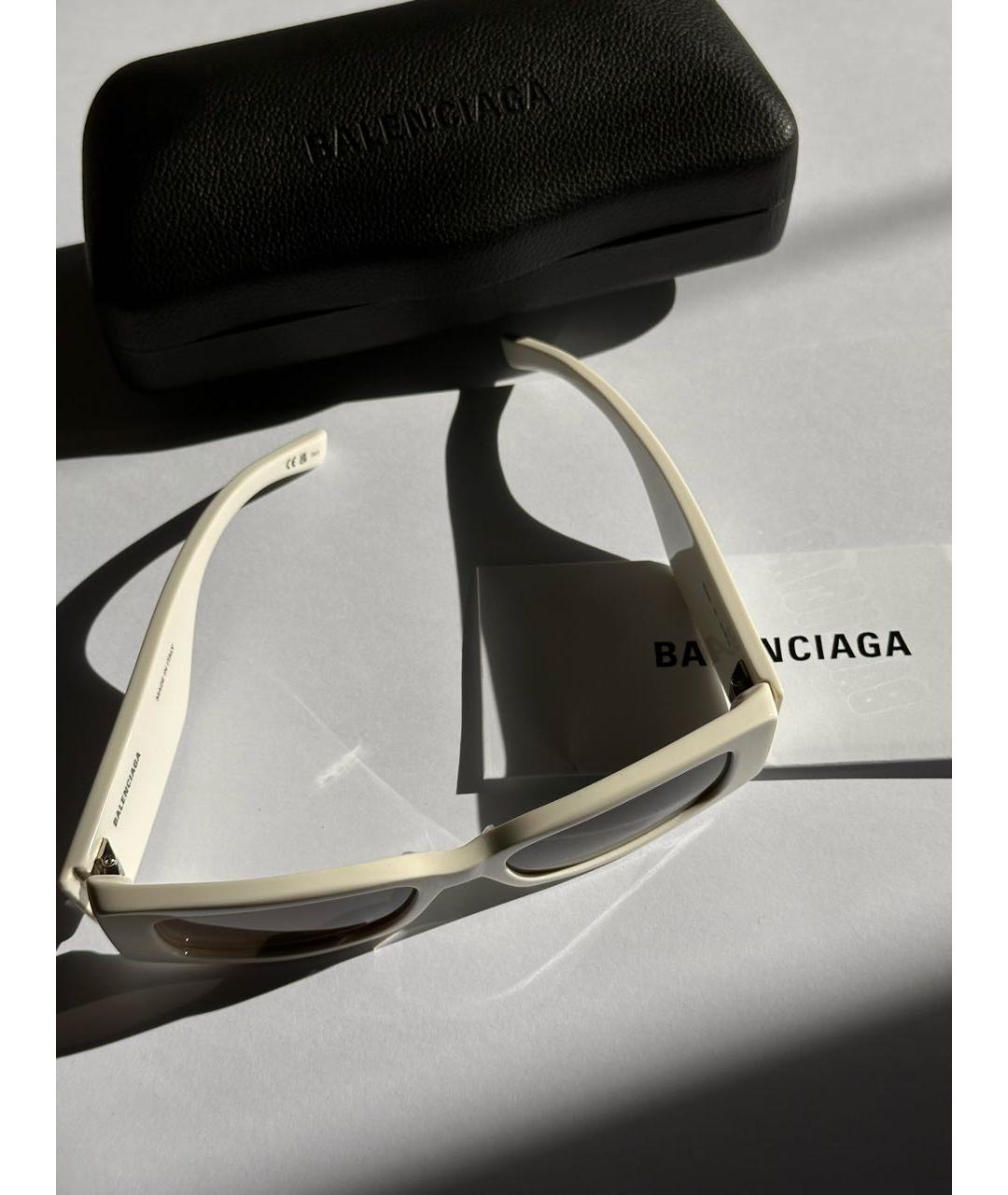 BALENCIAGA Белые солнцезащитные очки, фото 3