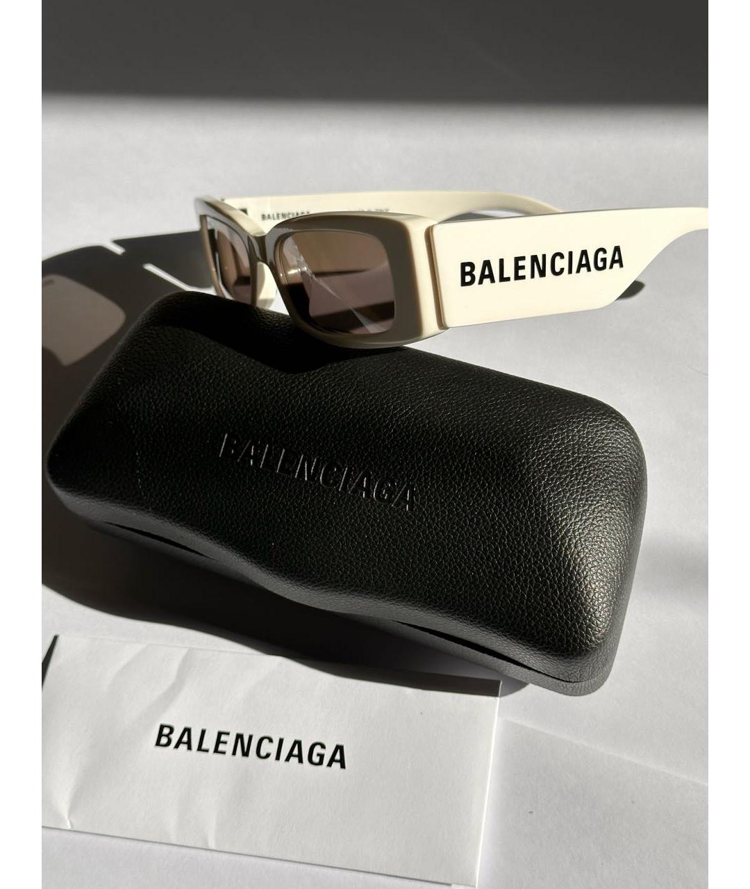 BALENCIAGA Белые солнцезащитные очки, фото 2