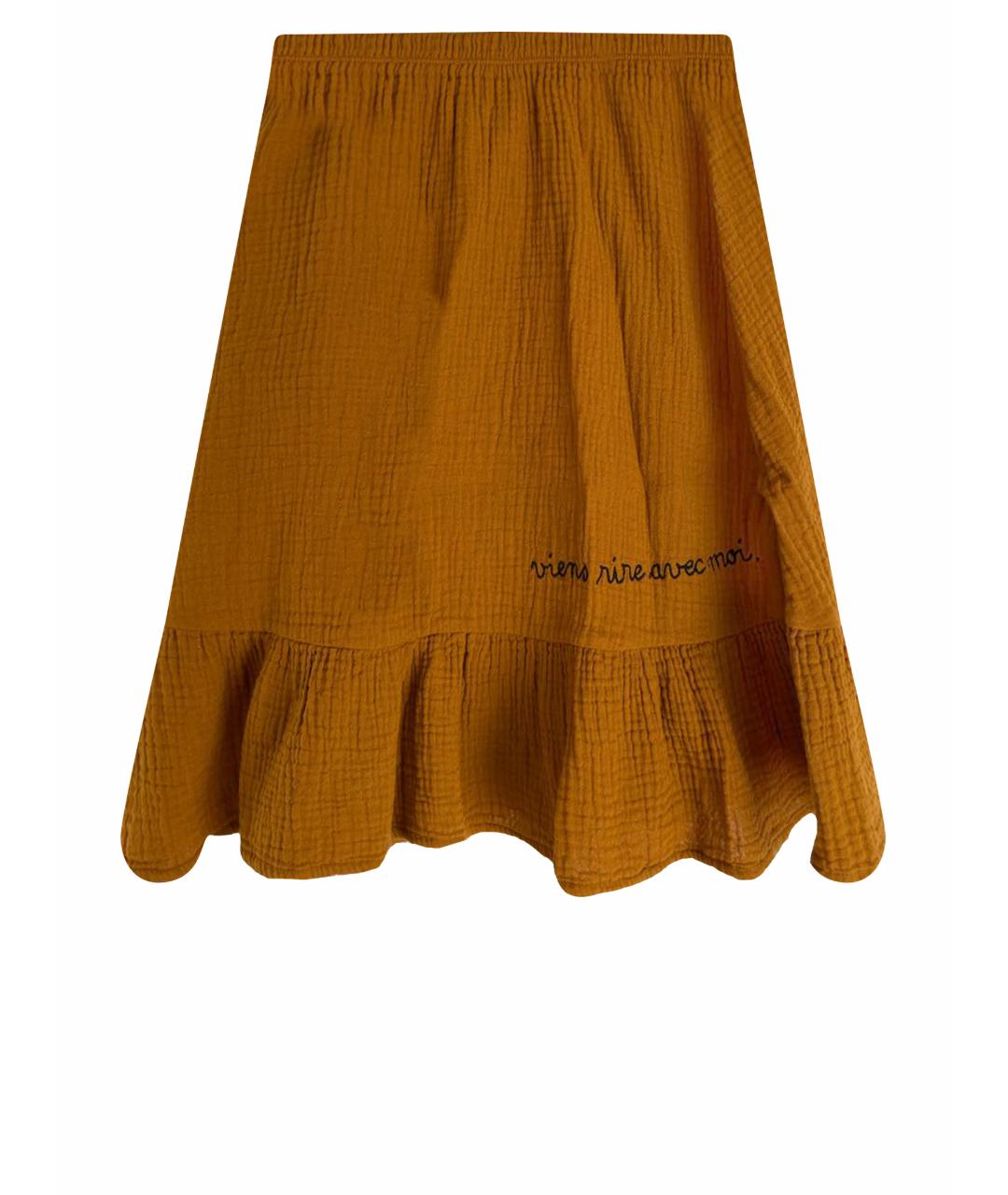 EMILE ET IDA Оранжевая хлопковая юбка, фото 1