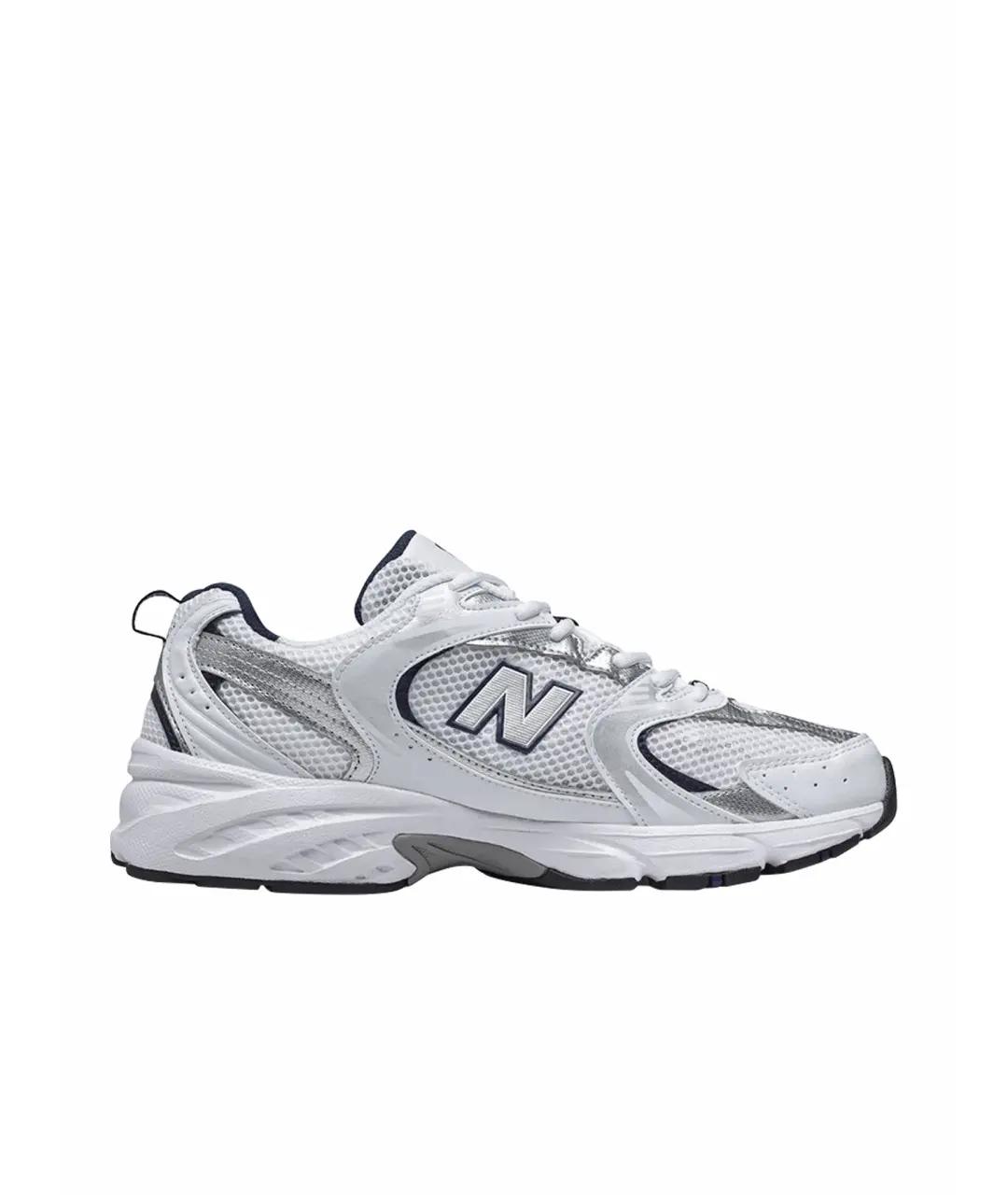 NEW BALANCE Серебряные текстильные кроссовки, фото 1