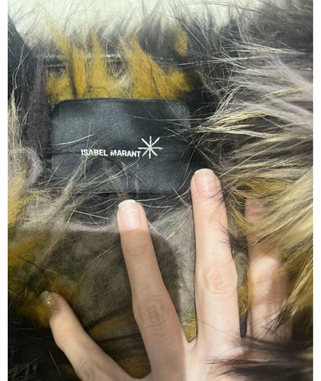 ISABEL MARANT Мульти меховая шуба, фото 5