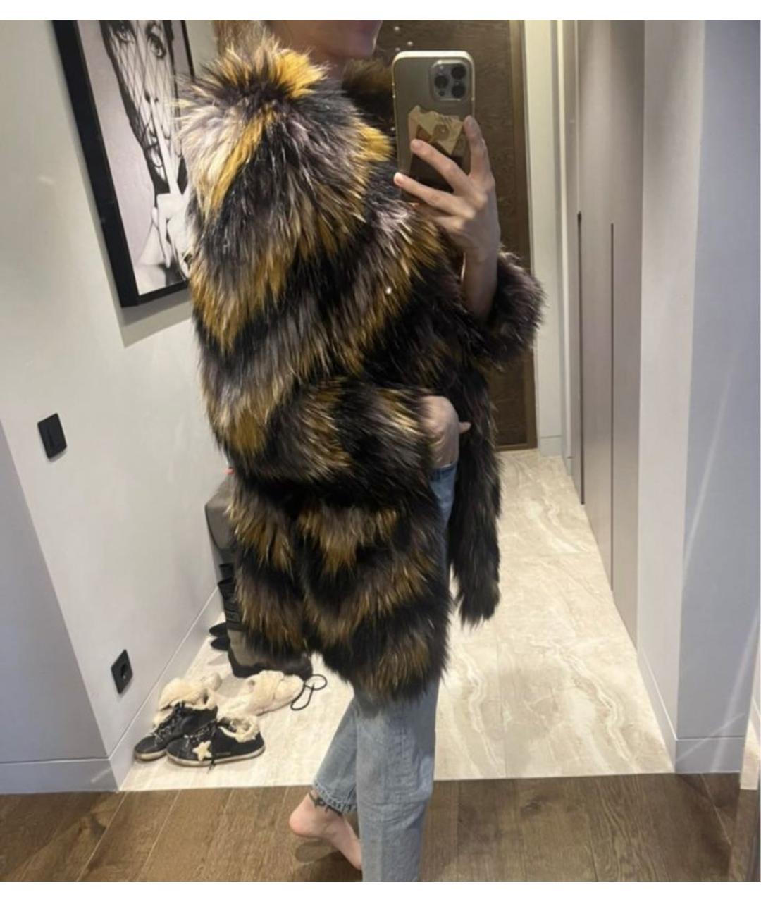 ISABEL MARANT Мульти меховая шуба, фото 4