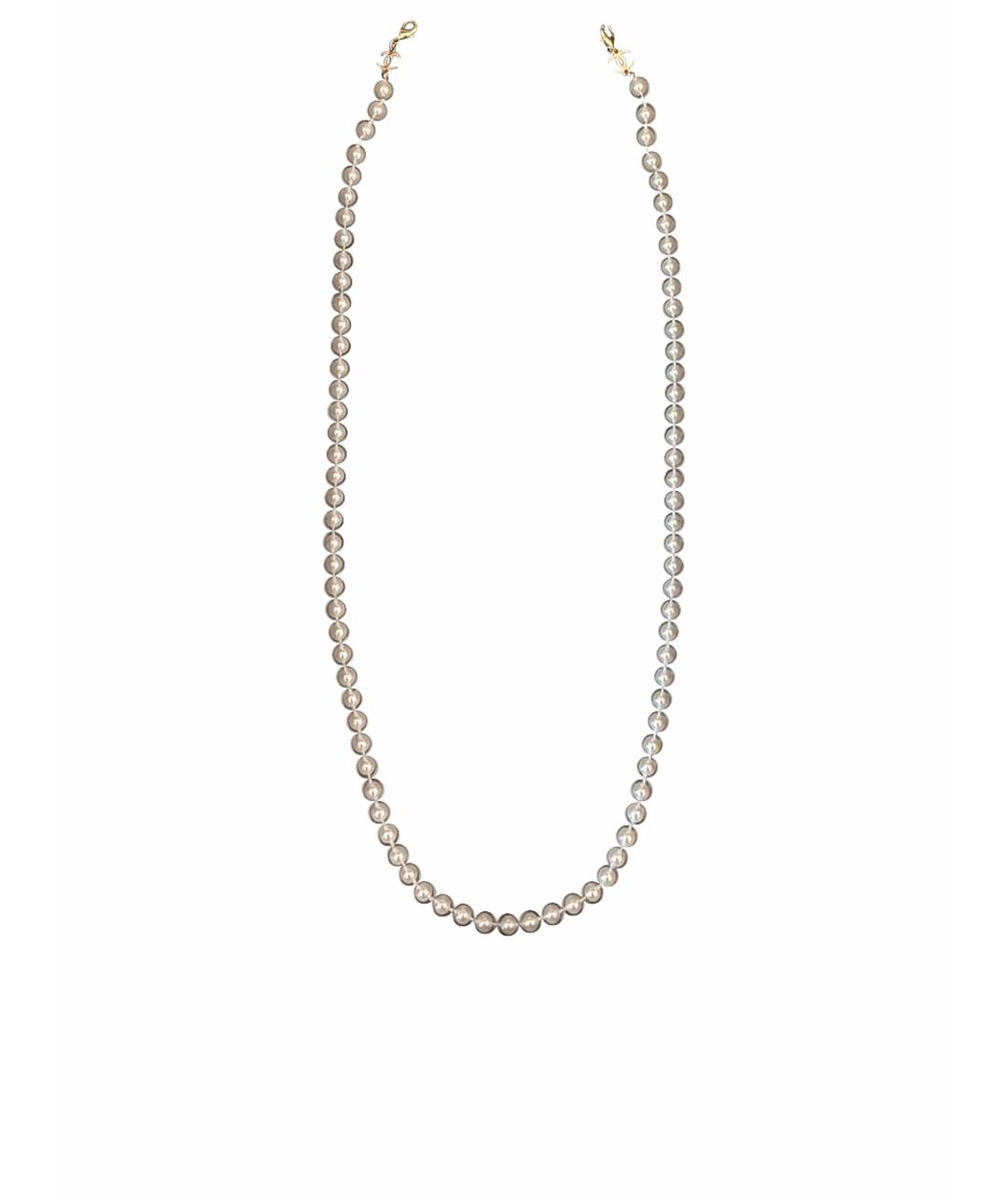 CHANEL Белая пластиковая цепочка, фото 1