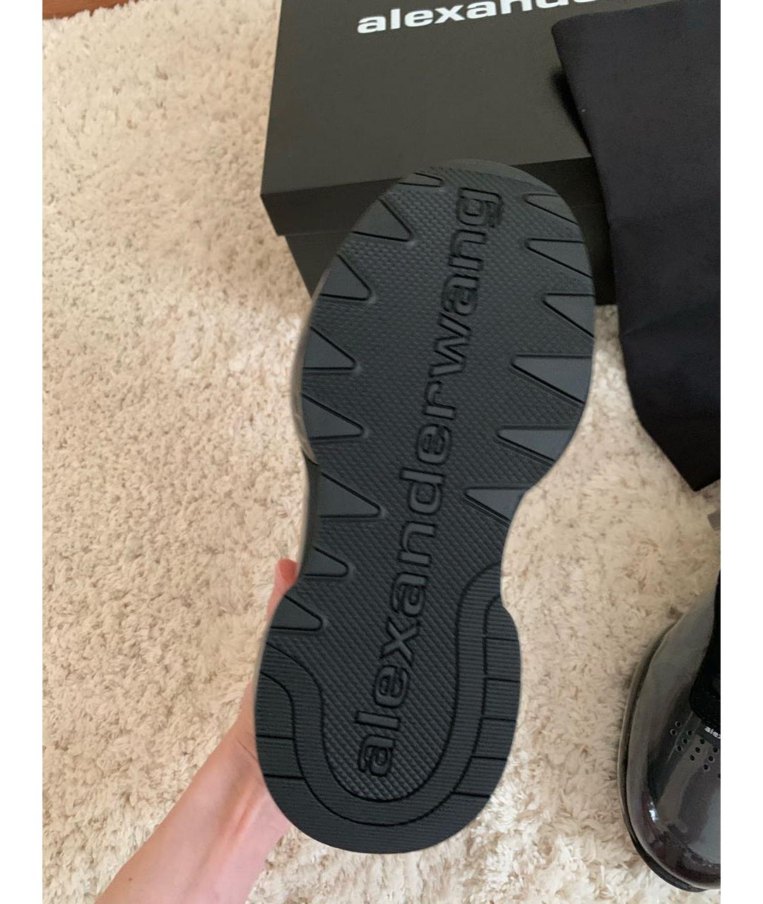 ALEXANDER WANG Черные кожаные кроссовки, фото 3