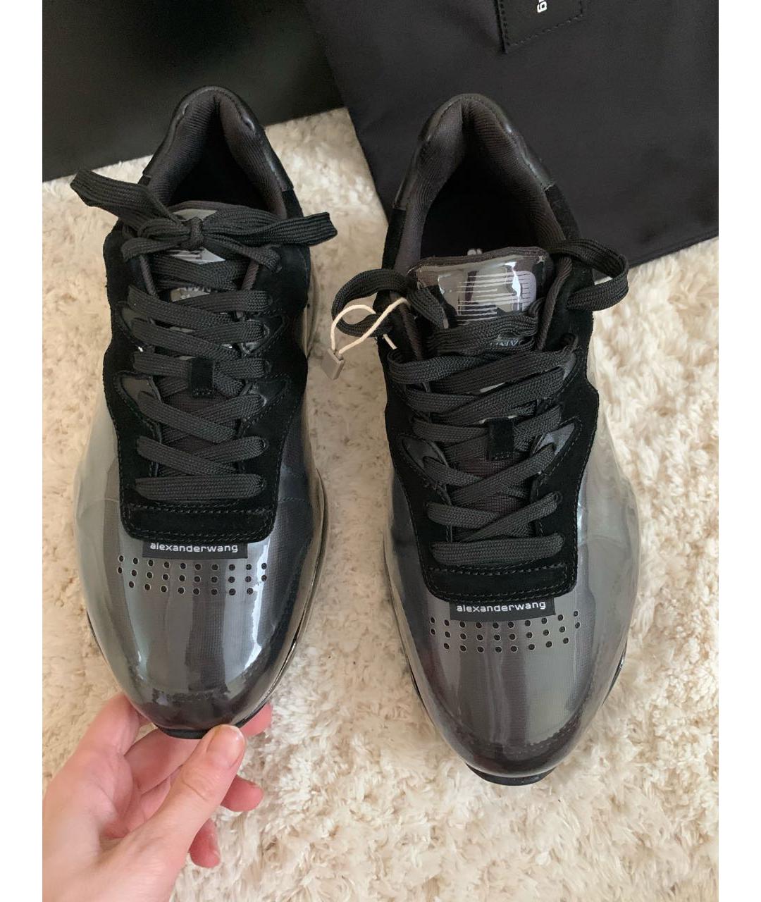 ALEXANDER WANG Черные кожаные кроссовки, фото 2