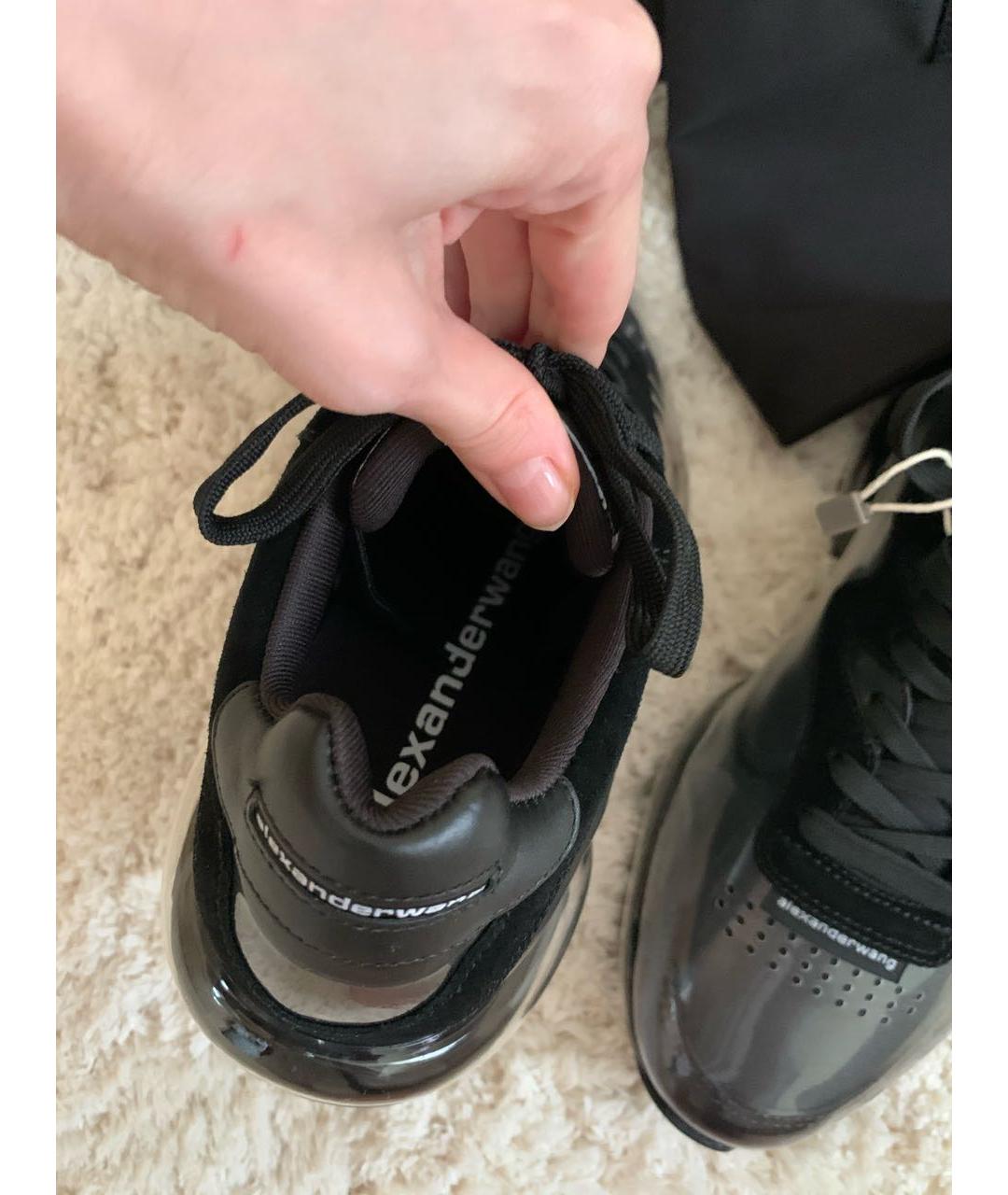 ALEXANDER WANG Черные кожаные кроссовки, фото 6