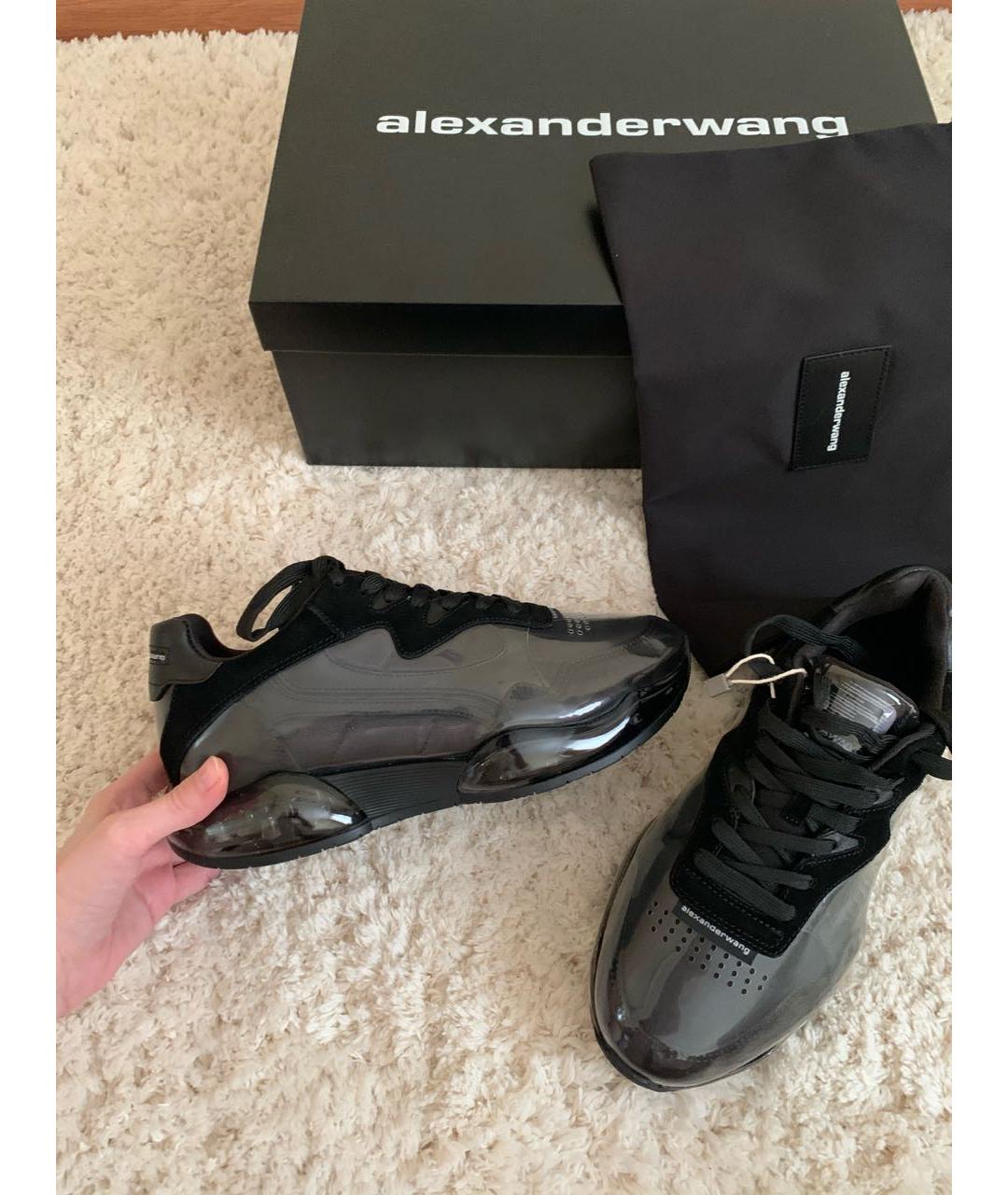 ALEXANDER WANG Черные кожаные кроссовки, фото 9