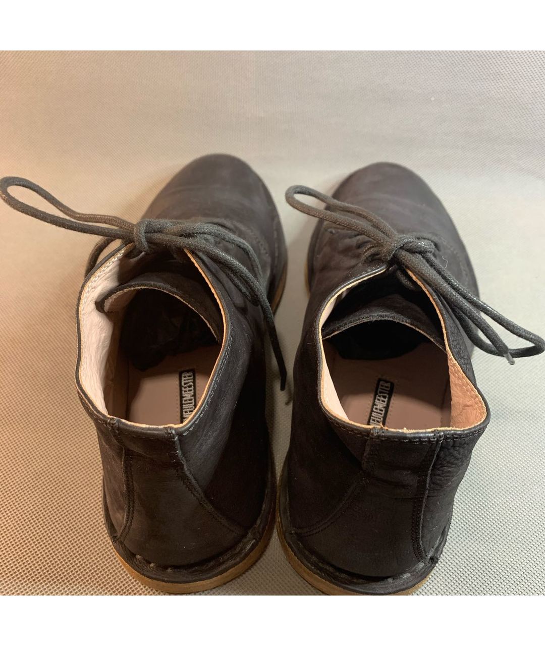 ANN DEMEULEMEESTER Черные кожаные низкие ботинки, фото 3
