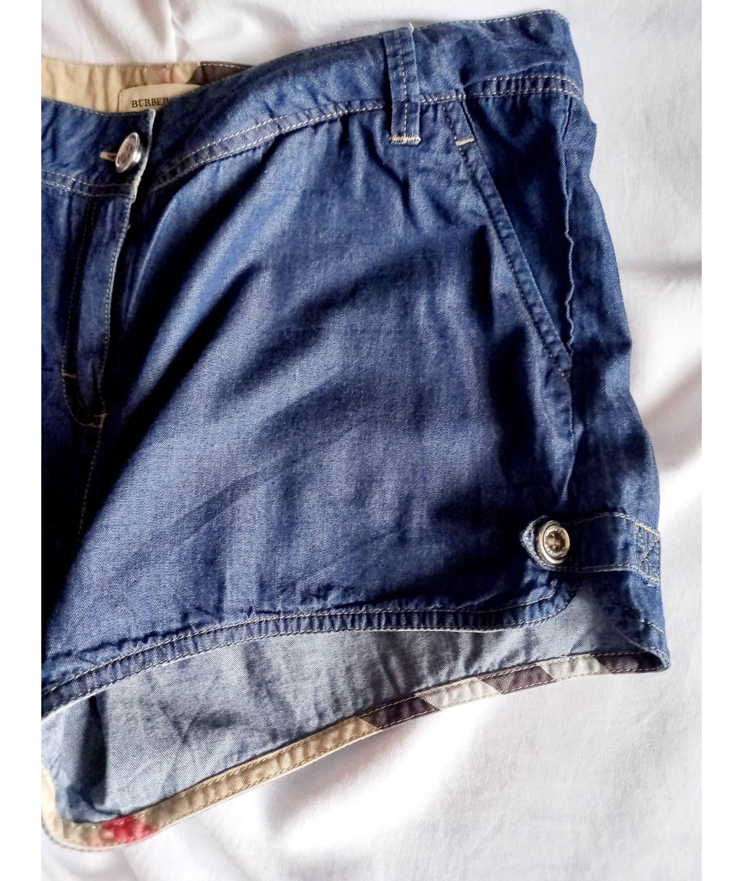 BURBERRY Темно-синие хлопковые брюки и шорты, фото 3