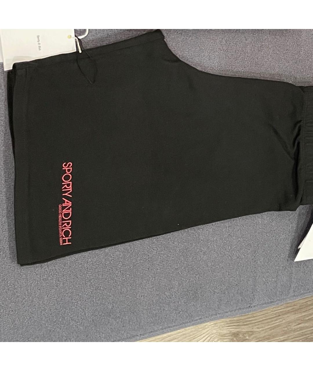 SPORTY AND RICH Черный хлопковый спортивные костюмы, фото 6