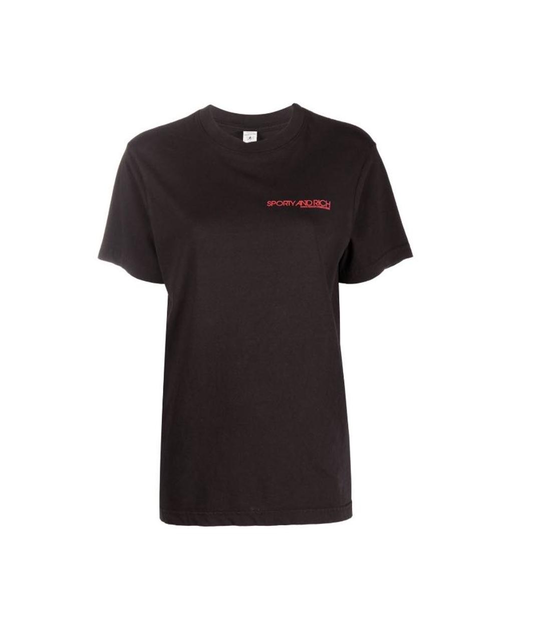 SPORTY AND RICH Черный хлопковый спортивные костюмы, фото 7