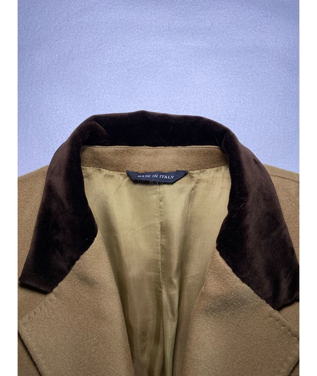 LORO PIANA Бежевое шерстяное пальто, фото 6
