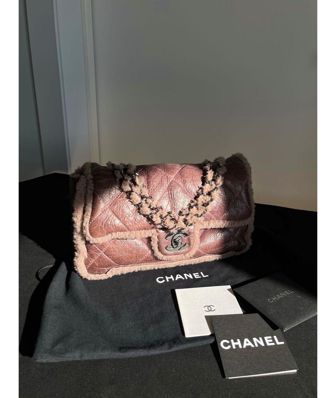 CHANEL PRE-OWNED Розовая замшевая сумка через плечо, фото 2