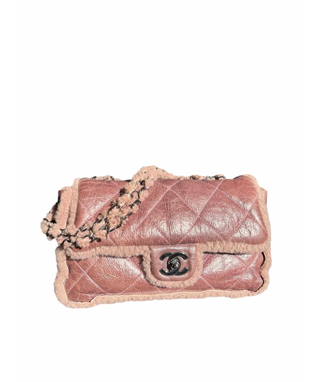 CHANEL PRE-OWNED Розовая замшевая сумка через плечо, фото 1