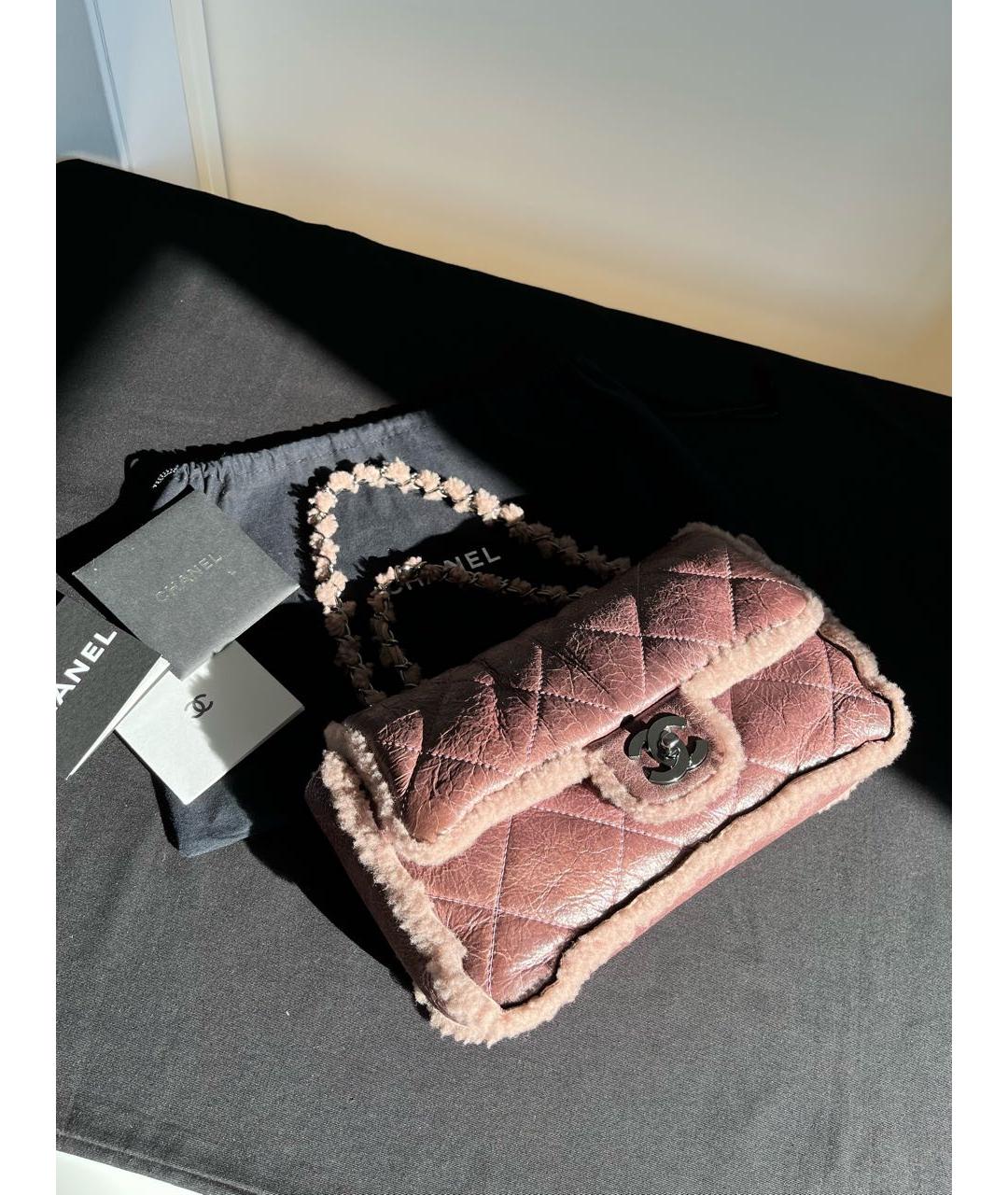 CHANEL PRE-OWNED Розовая замшевая сумка через плечо, фото 5