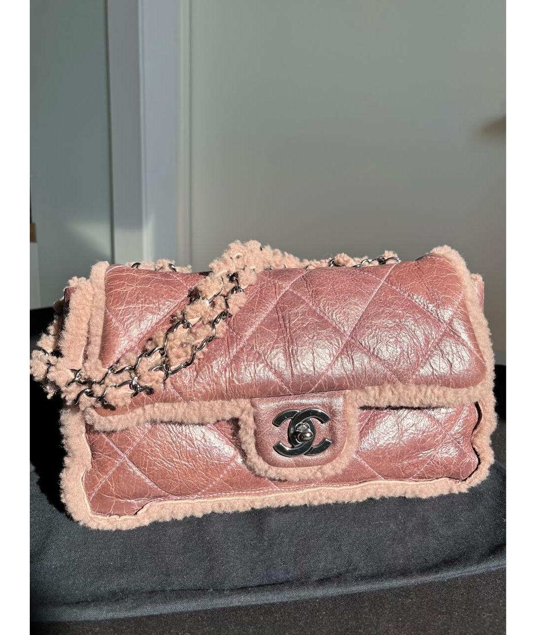 CHANEL Розовая замшевая сумка через плечо, фото 9