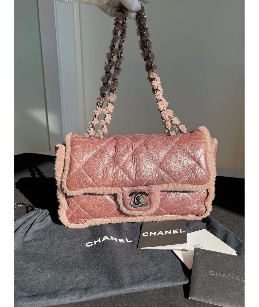CHANEL PRE-OWNED Розовая замшевая сумка через плечо, фото 3