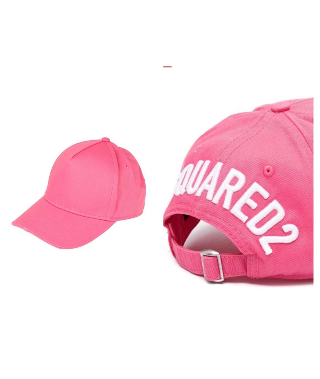 DSQUARED2 Розовая хлопковая кепка, фото 2