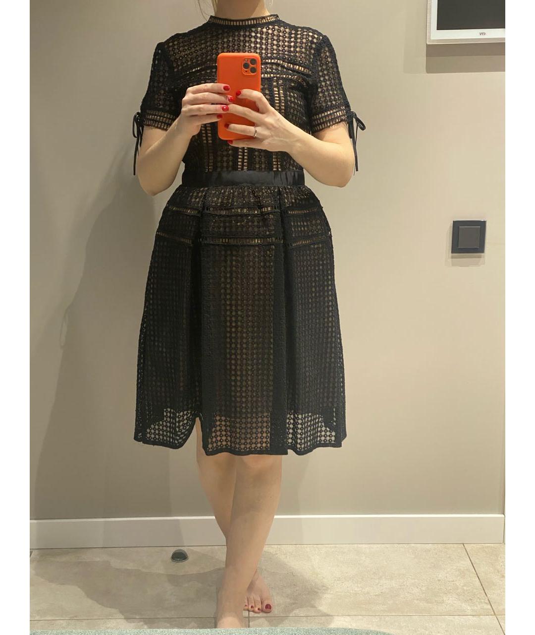 SELF-PORTRAIT Черное коктейльное платье, фото 8