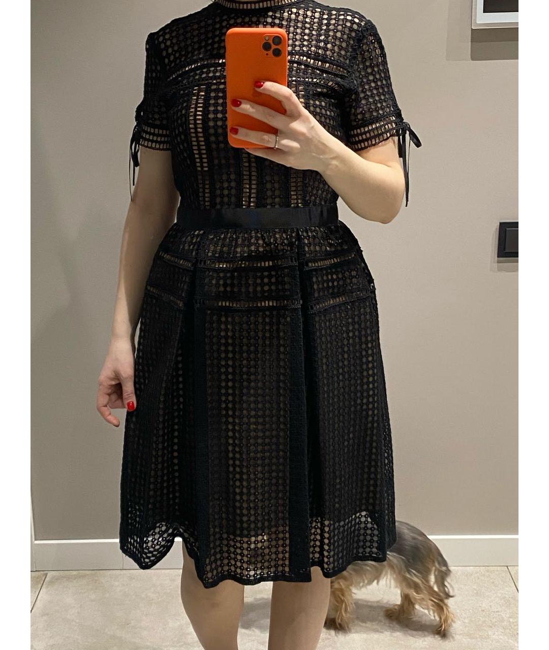 SELF-PORTRAIT Черное коктейльное платье, фото 7