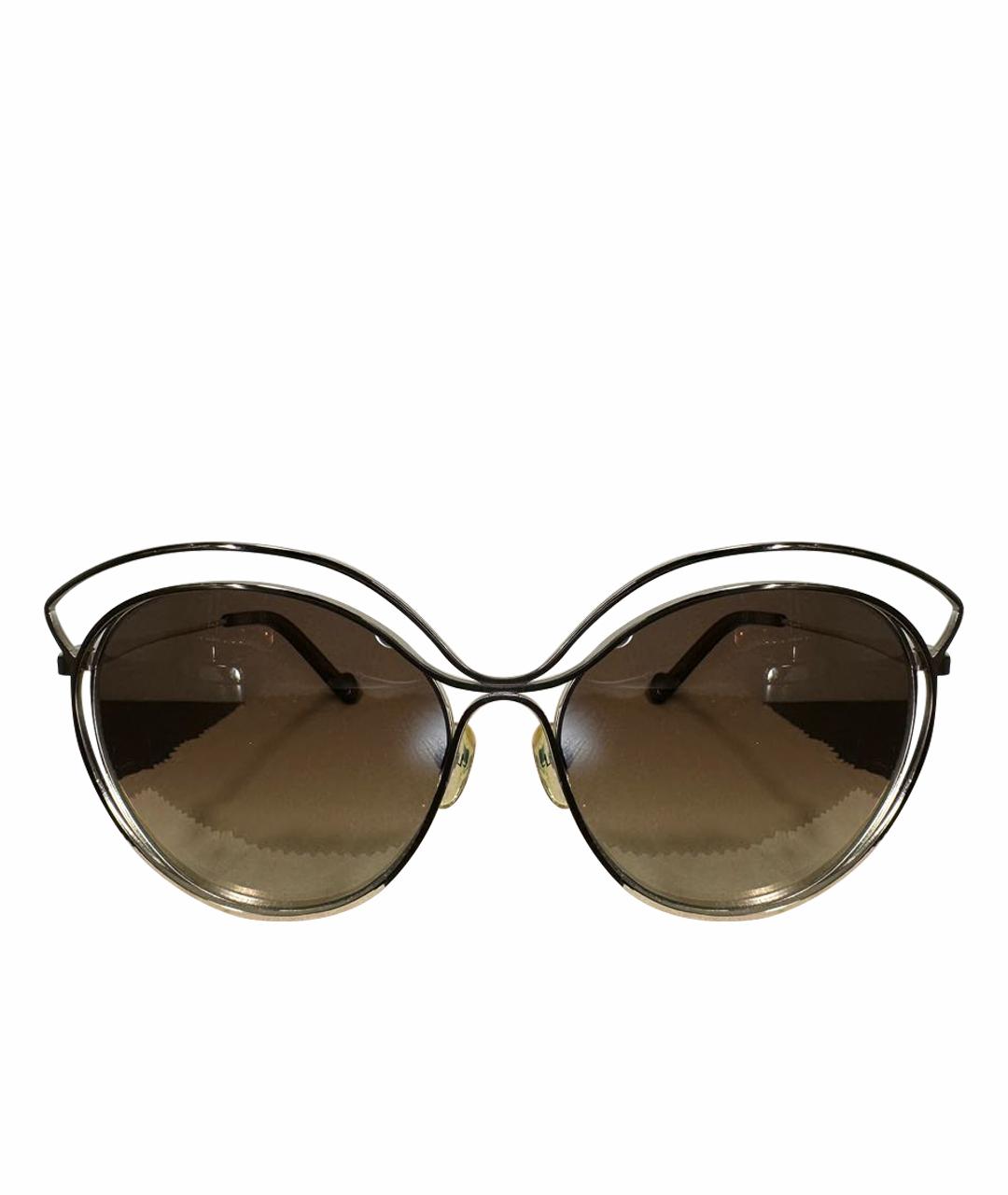 LIU JO Серебряные металлические солнцезащитные очки, фото 1