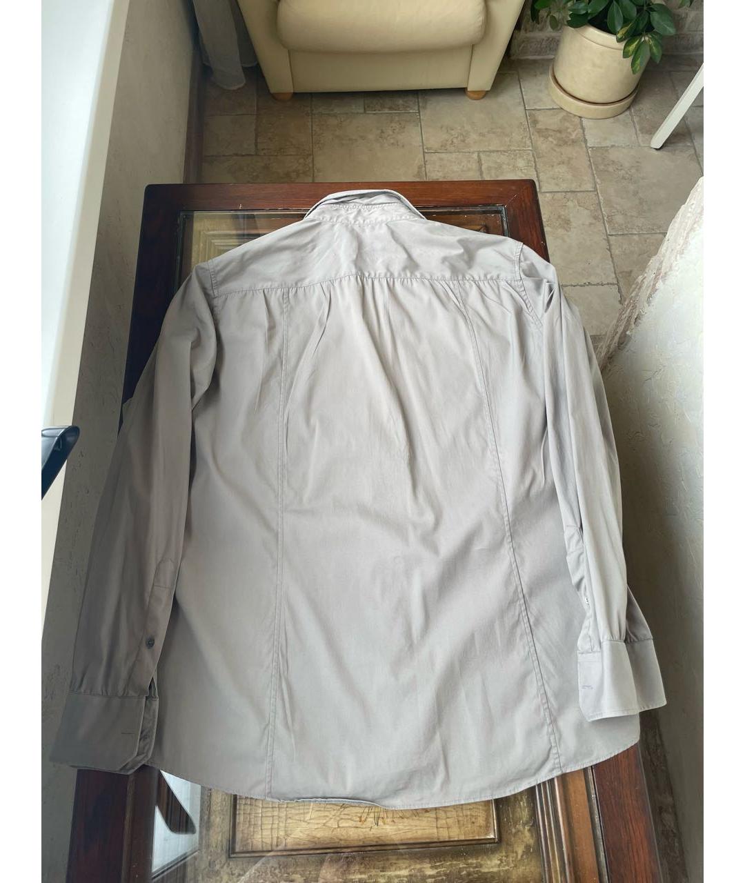GUCCI Серая хлопковая классическая рубашка, фото 7