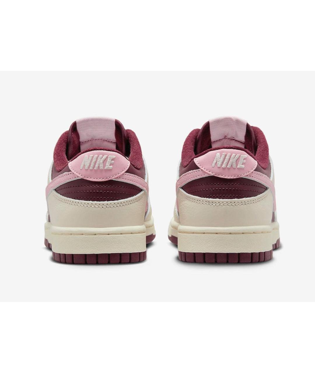 NIKE Бордовые кожаные низкие кроссовки / кеды, фото 4