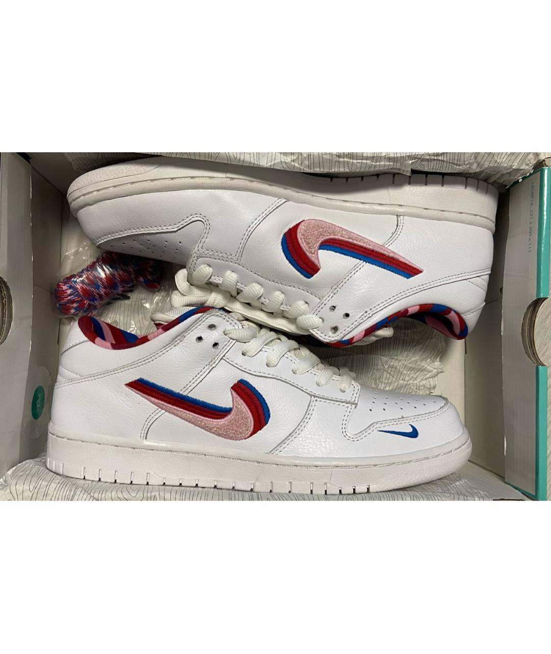 NIKE Белые кожаные низкие кроссовки / кеды, фото 2