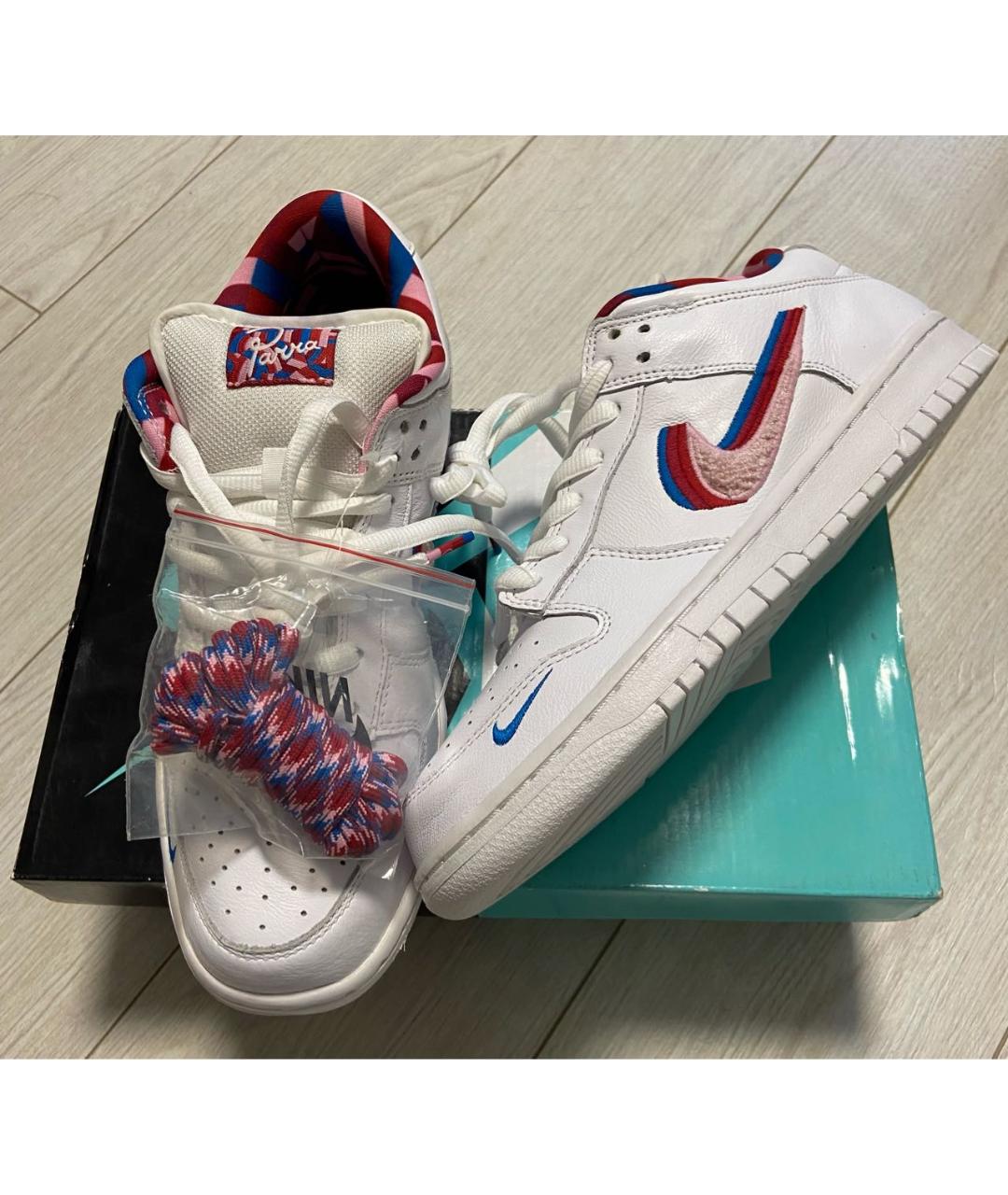 NIKE Белые кожаные низкие кроссовки / кеды, фото 3