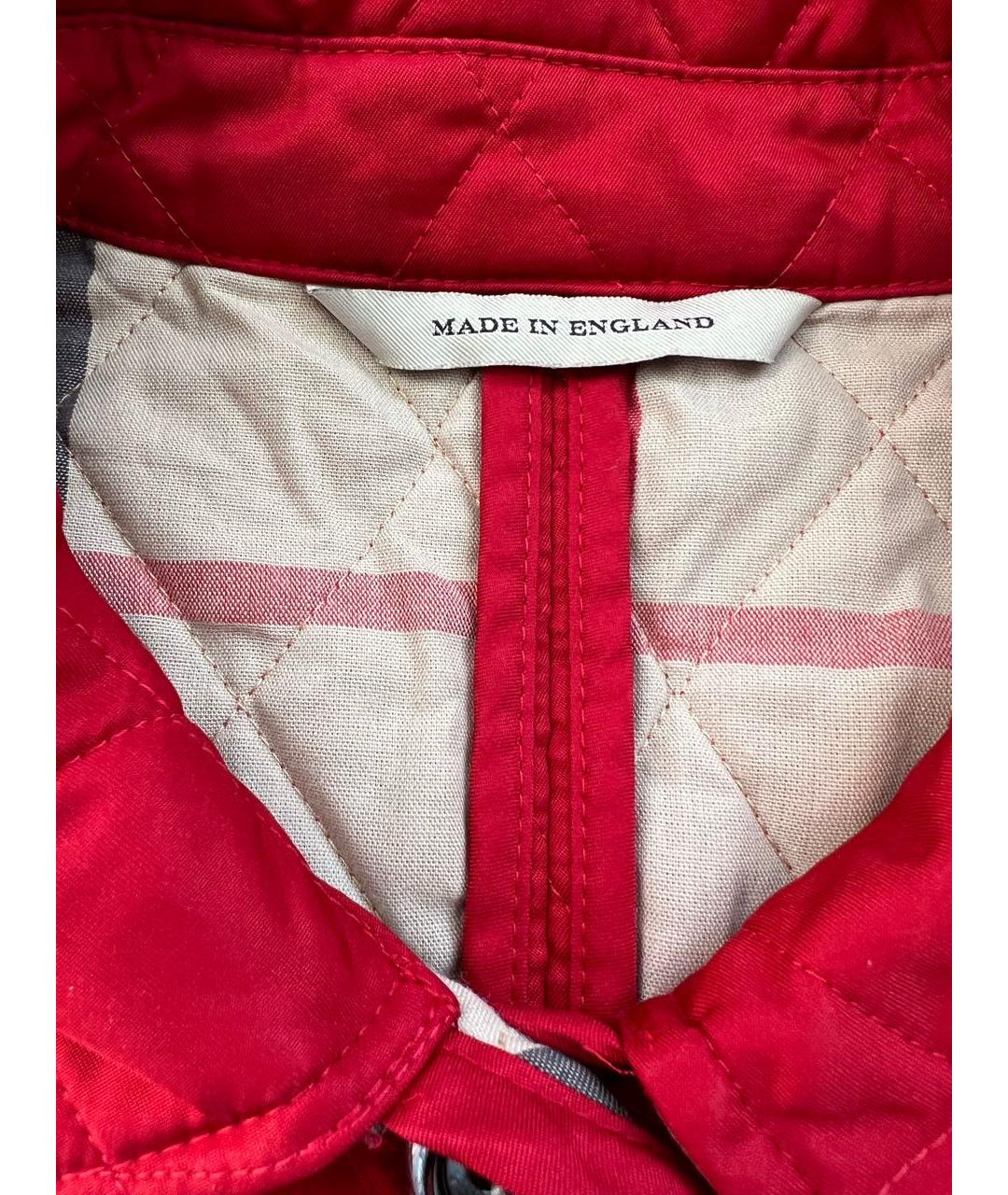 BURBERRY Красная полиэстеровая куртка, фото 3