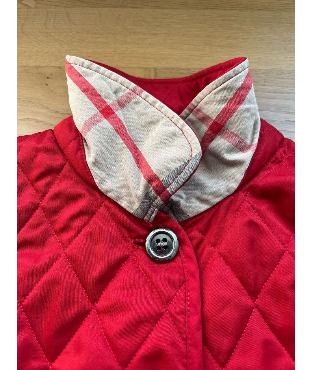 BURBERRY Красная полиэстеровая куртка, фото 7