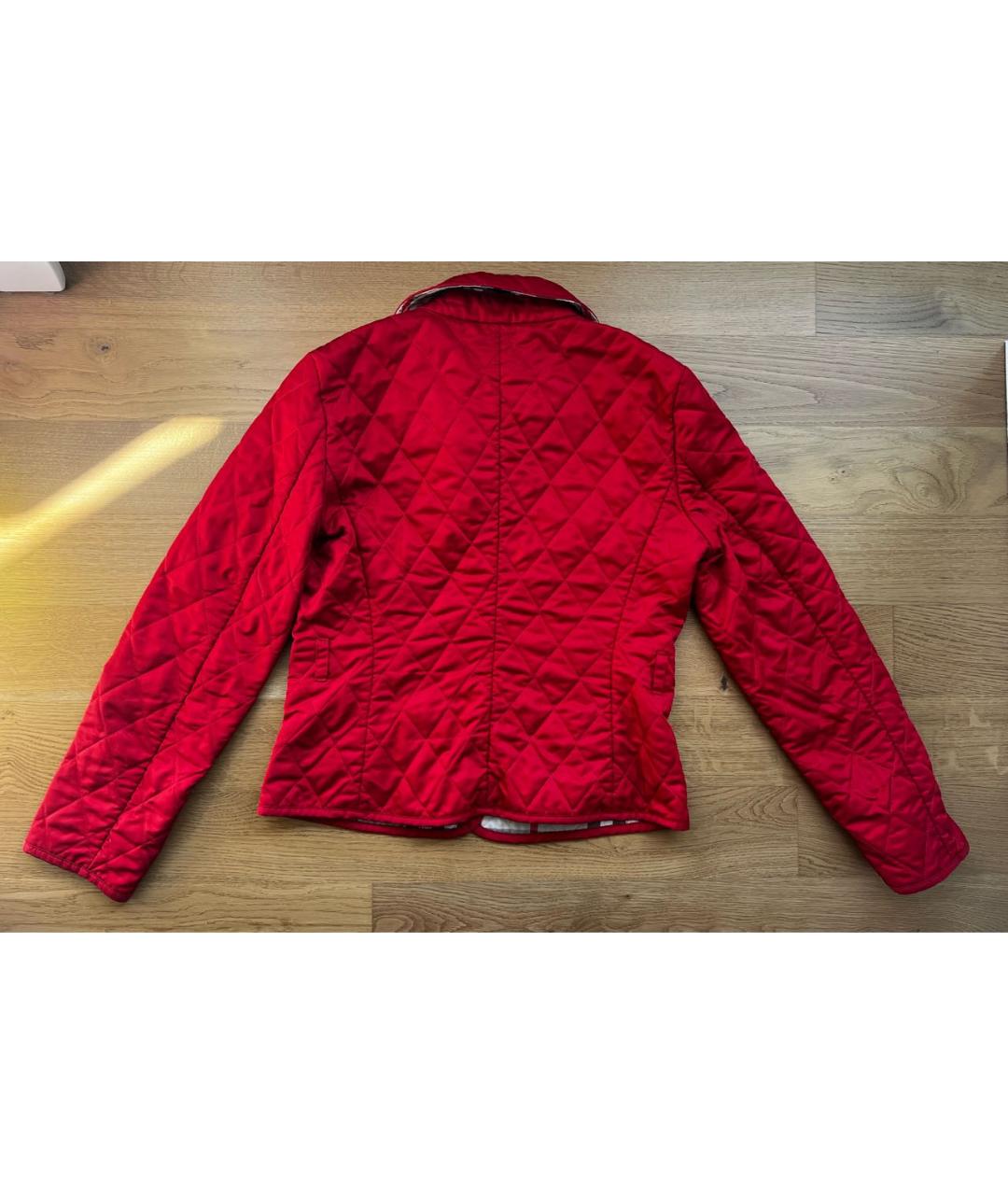 BURBERRY Красная полиэстеровая куртка, фото 2