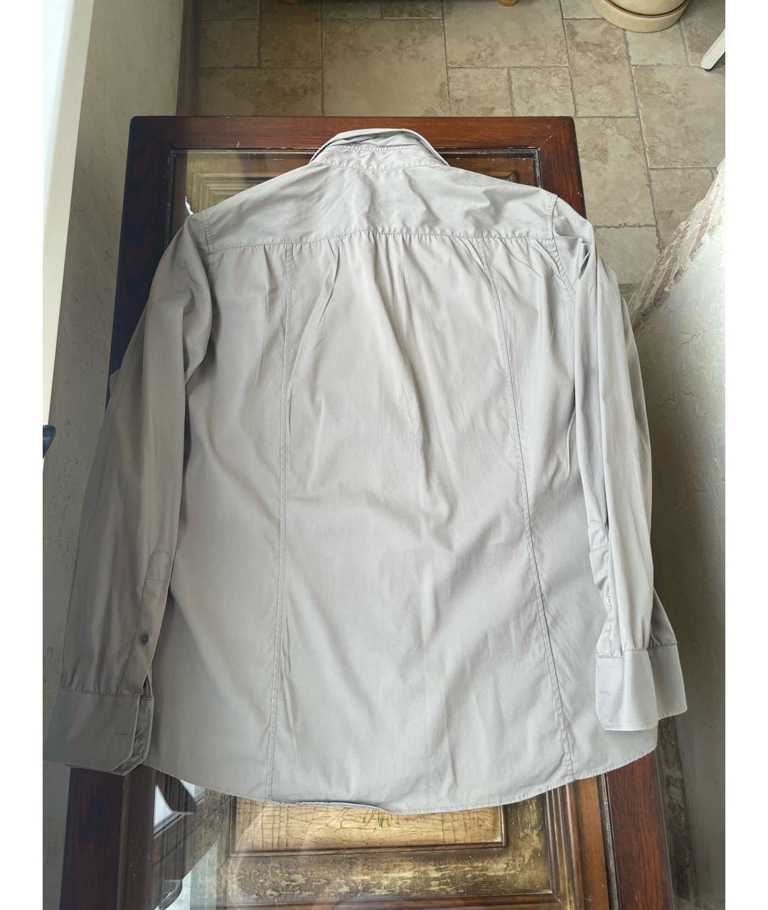 GUCCI Серебряная хлопковая классическая рубашка, фото 2