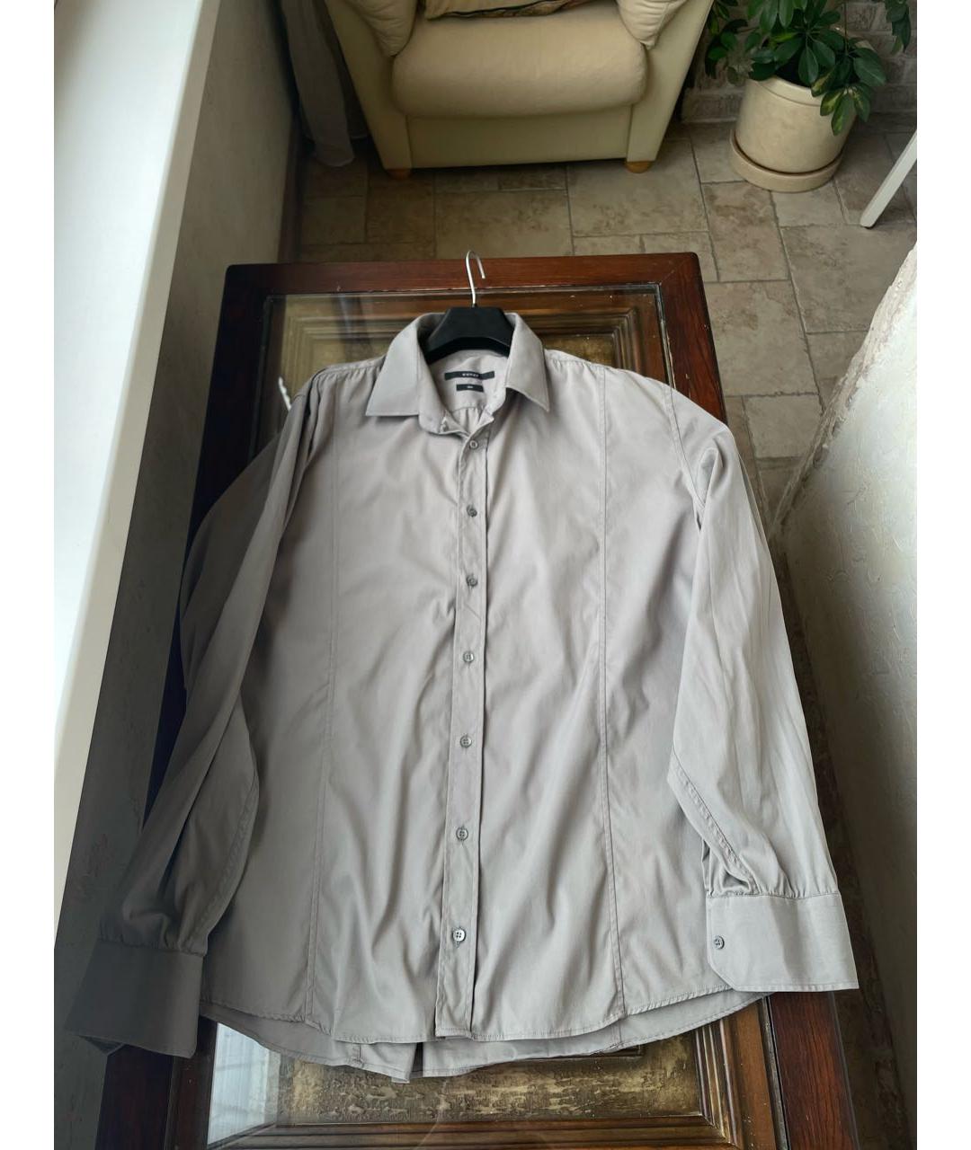 GUCCI Серебряная хлопковая классическая рубашка, фото 5