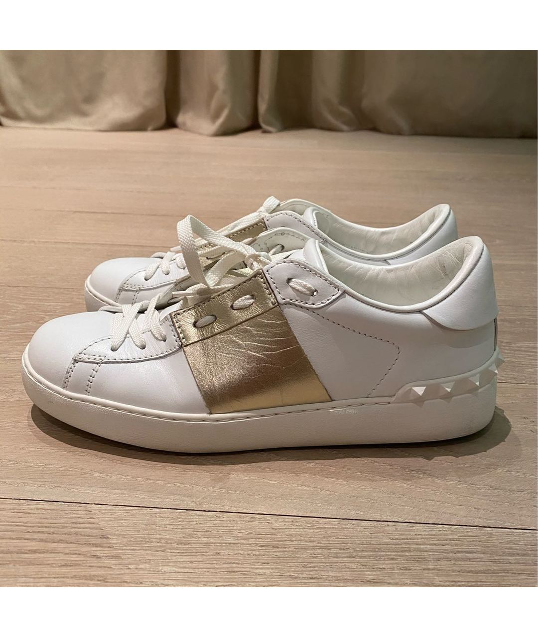 VALENTINO Белые кожаные кроссовки, фото 9
