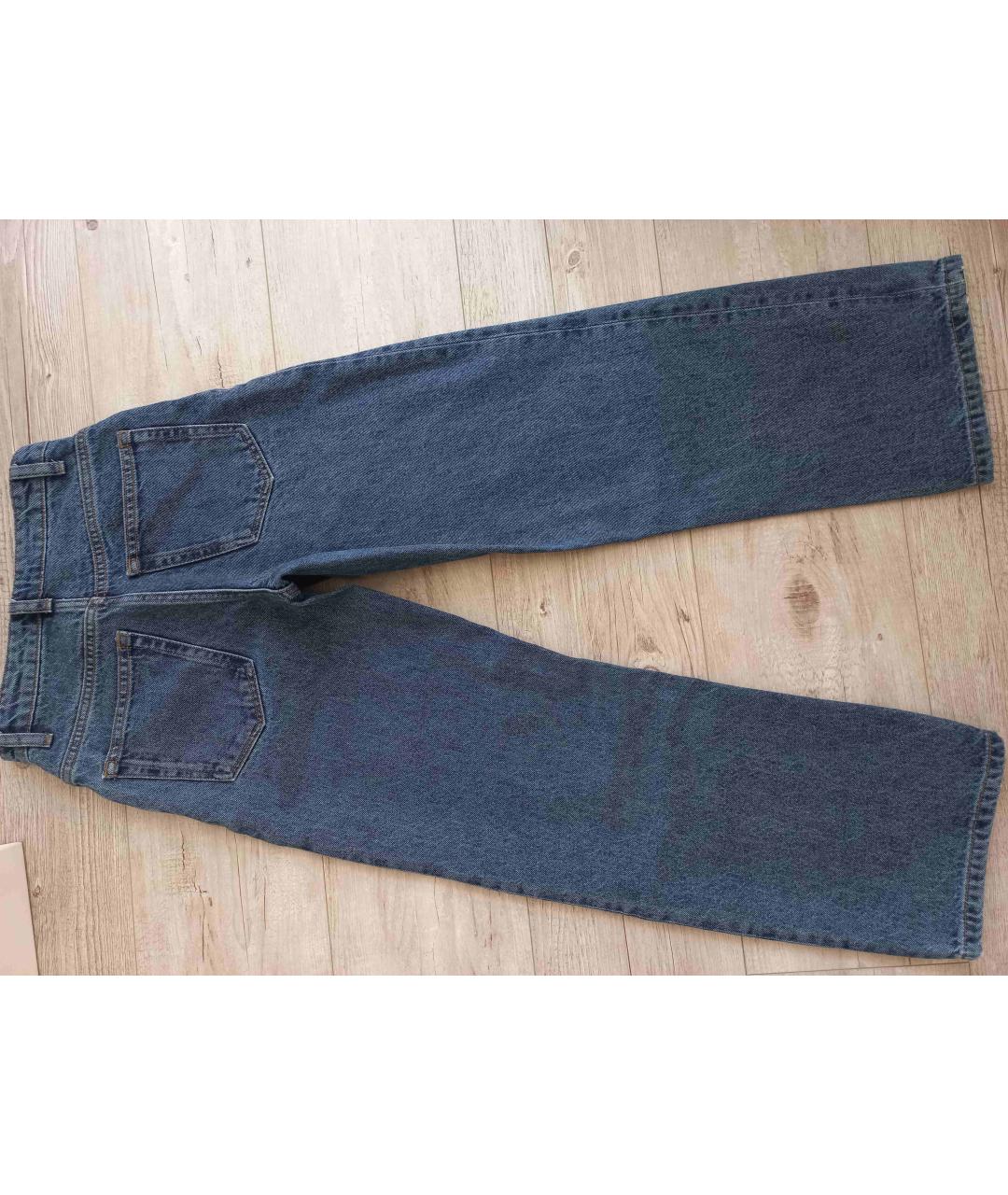 12 STOREEZ Синие хлопковые прямые джинсы, фото 2