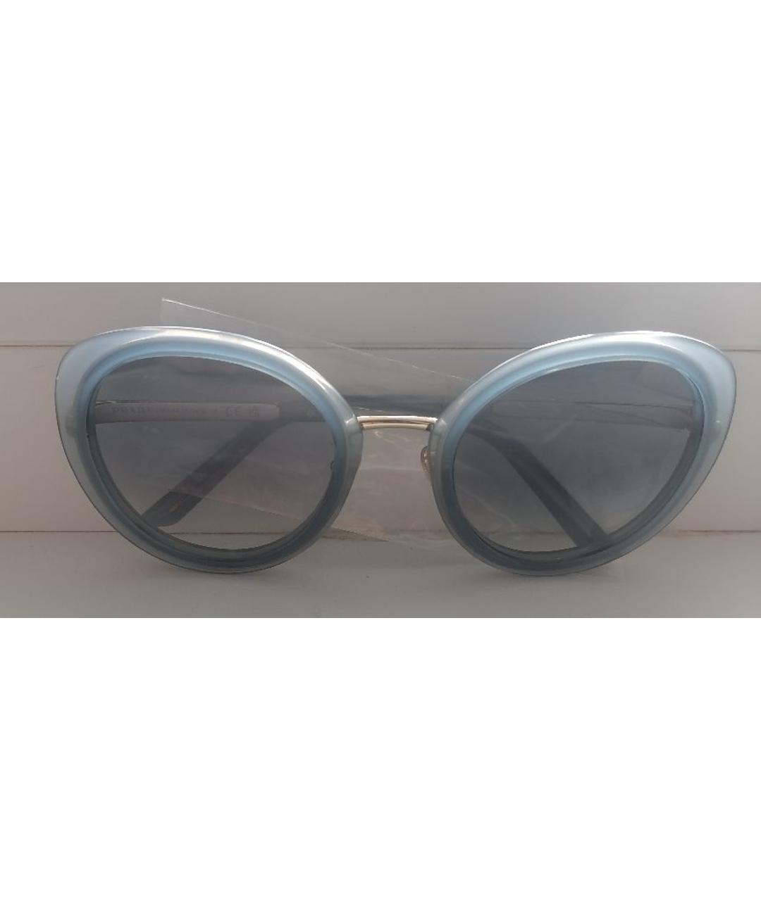 PRADA Бирюзовые металлические солнцезащитные очки, фото 5