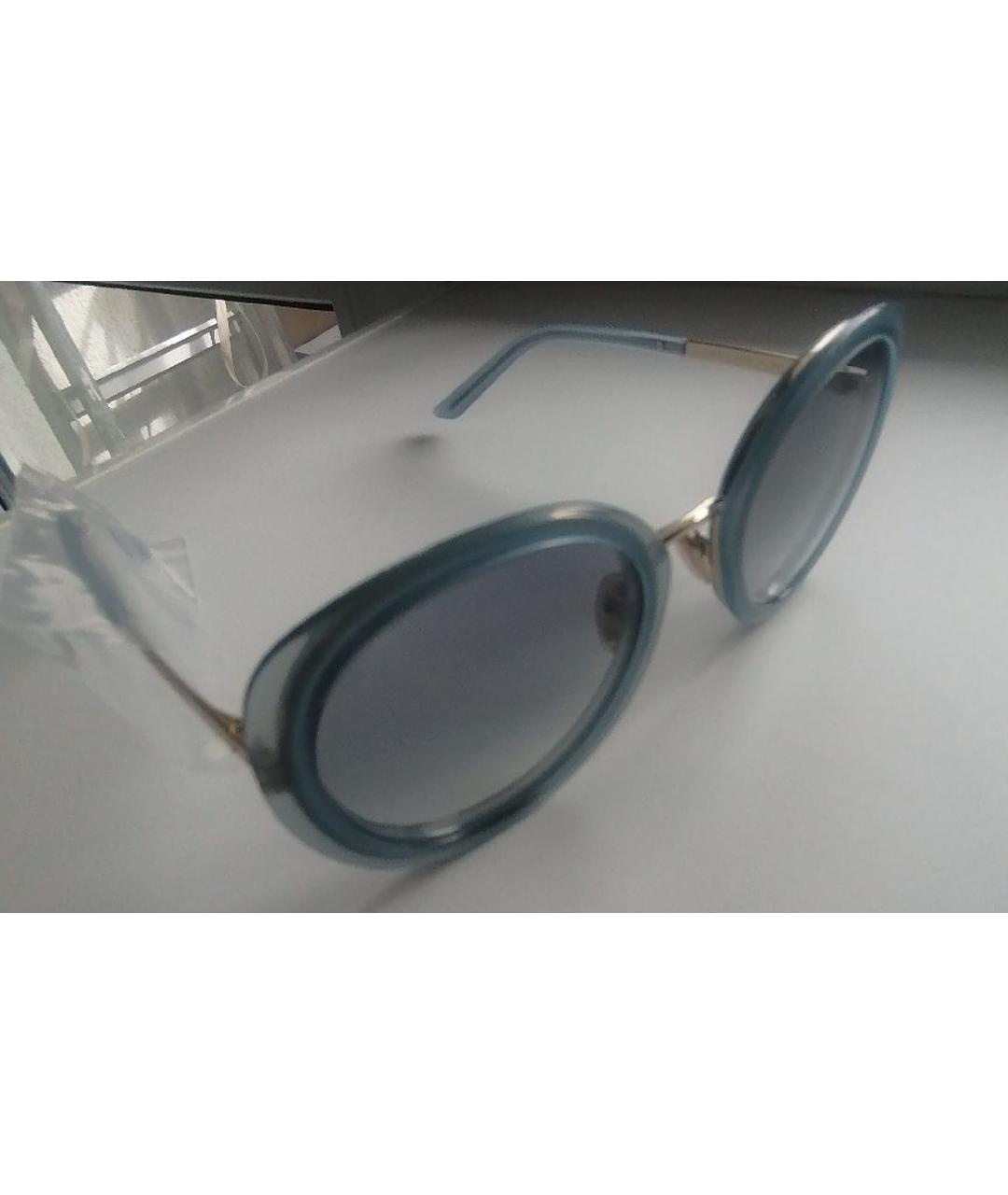 PRADA Бирюзовые металлические солнцезащитные очки, фото 2