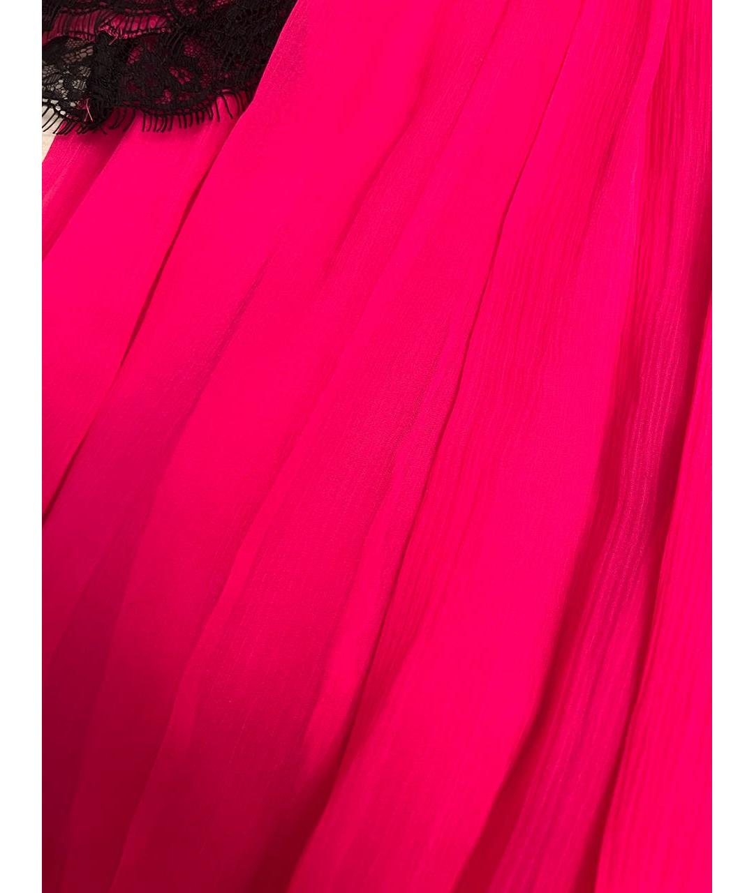 THE KOOPLES Фуксия шелковое коктейльное платье, фото 5