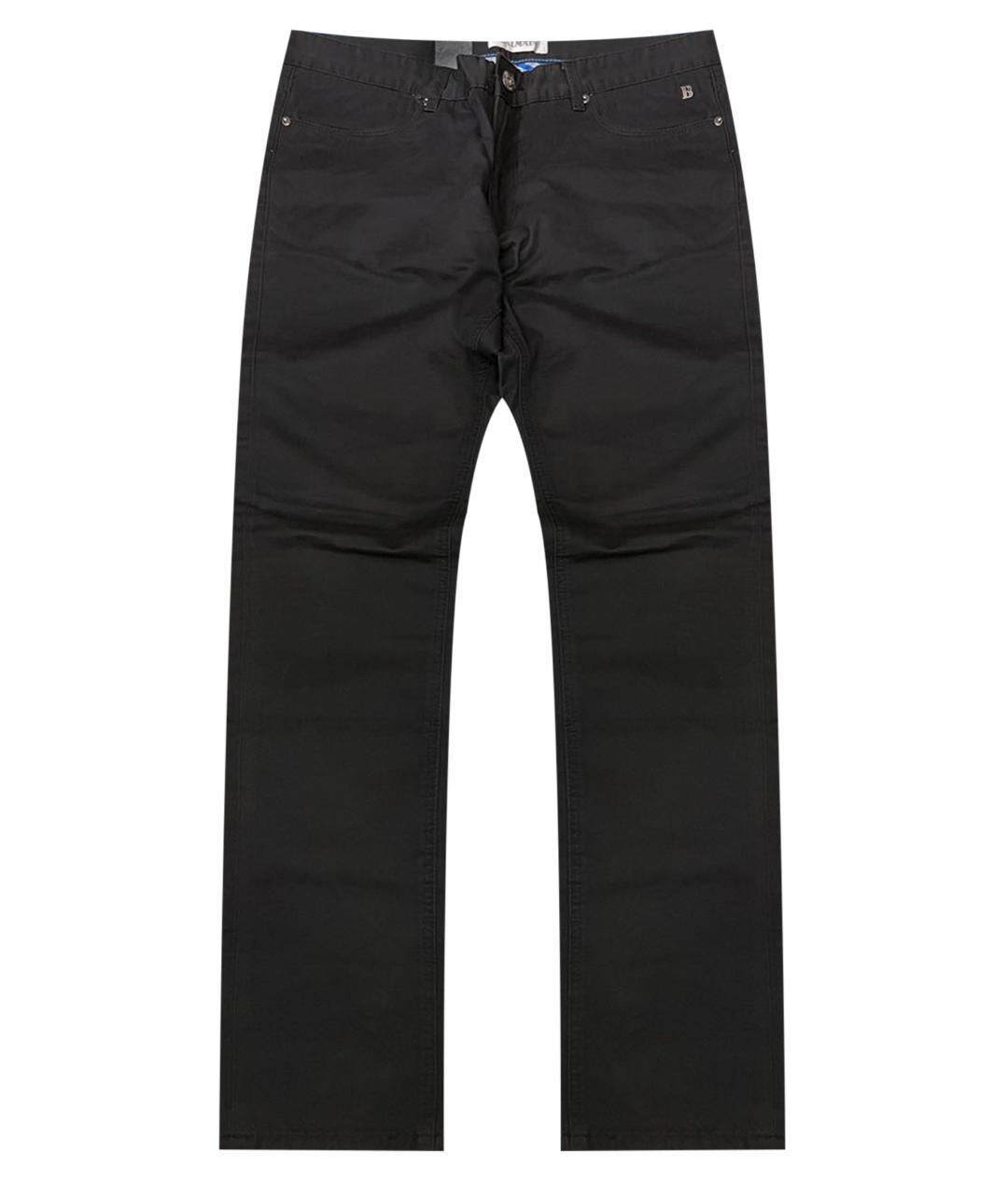 BALMAIN Черные хлопковые повседневные брюки, фото 1