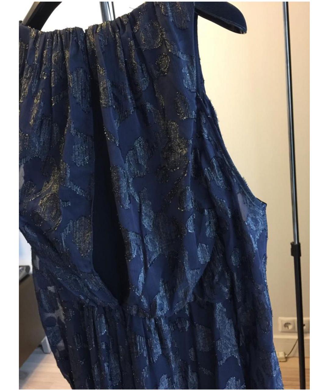 RALPH LAUREN Темно-синее полиэстеровое вечернее платье, фото 5